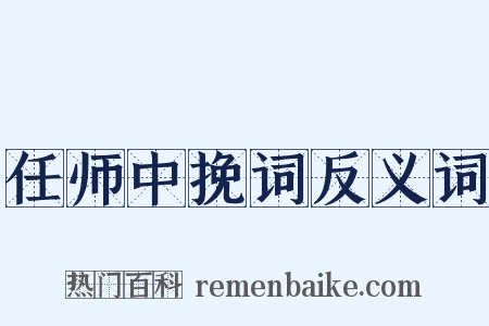 任师中挽词反义词是什么意思的图片